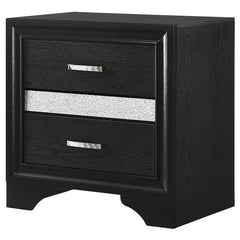 Miranda 2-drawer Nightstand Tray Black - 206362