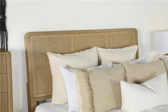 Arini Rattan Queen Panel Bed Sand Wash and Natural Cane - 224300Q