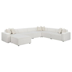 Freddie Upholstered LAF Chair Pearl - 551644LAF