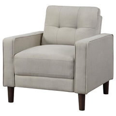 Bowen Upholstered Track Arm Tufted Accent Chair Beige - 506787