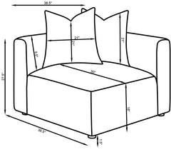 Jennifer Upholstered Corner Chair Grey - 551595