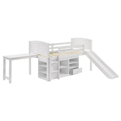 Millie Twin Workstation Loft Bed White - 400330T