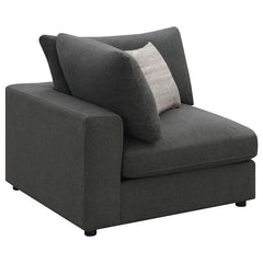 Serene Upholstered Corner Charcoal - 551325