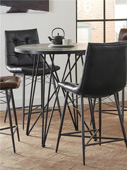 Rennes Round Table Black and Gunmetal - 106348