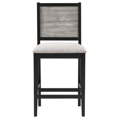 Elodie 5-piece Counter Height Dining Table Set with Extension Leaf Grey and Black - 121228-S5