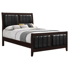 Carlton Wood Eastern King Panel Bed Cappuccino - 202091KE