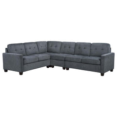 Georgina 4-piece Upholstered Modular Sectional Steel Grey - 551701-SET