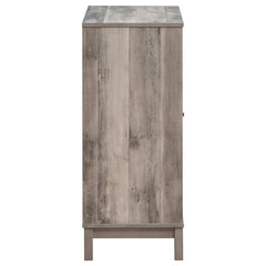 Cheyenne 2-door Wine Cabinet with Stemware Rack Weathered Acacia - 183600