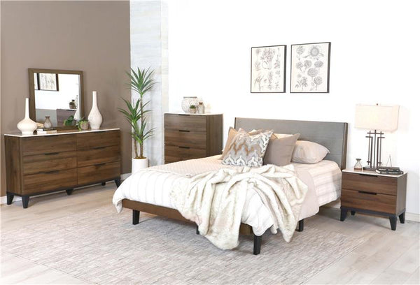 Mays Wood Queen Panel Bed Walnut - 215961Q