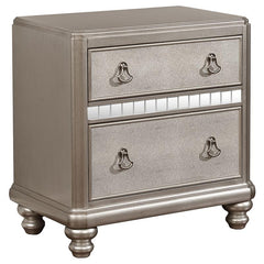 Bling Game 4-piece Eastern King Bedroom Set Platinum - 204181KE-S4