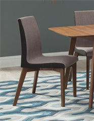 Redbridge Upholstered Side Chairs Grey and Natural Walnut (Set of 2) - 106592