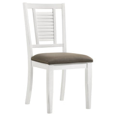 Appleton 5-piece Rectangular Dining Set Brown Brushed and White - 110411-S5
