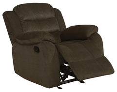 Rodman 3-piece Upholstered Reclining Sofa Set Olive Brown - 601881-S3