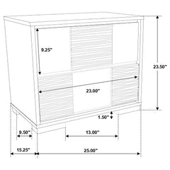 Blacktoft 2-drawer Nightstand Black - 207102