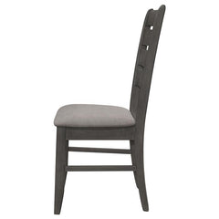 Dalila Ladder Back Side Chair (Set of 2) Grey and Dark Grey - 102722GRY