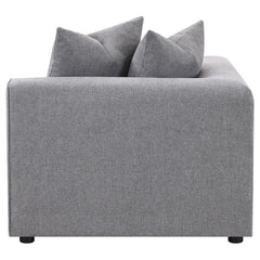 Jennifer Upholstered Corner Chair Grey - 551595