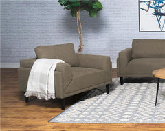 Rilynn Upholstered Track Arm Accent Chair Brown - 509523