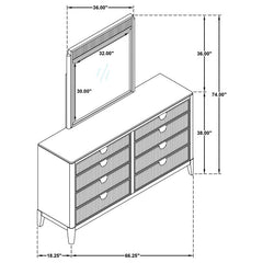 Brookmead 8-drawer Dresser with Mirror Black - 224713M