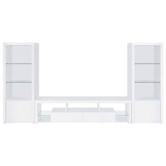 Jude 3-piece 71" TV Entertainment Center White High Gloss - 704251-SET