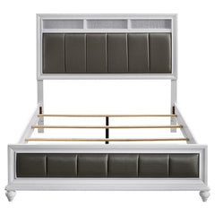 Barzini Wood Eastern King Panel Bed White - 205891KE