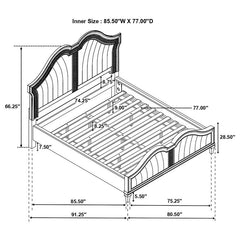 Evangeline 5-piece California King Bedroom Set Silver Oak - 223391KW-S5