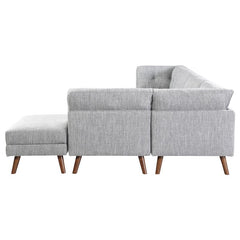 Churchill 6-piece Upholstered Modular Sectional Sofa Grey - 551301-SET