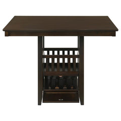Jaden Square Counter Height Table with Storage Espresso - 100958