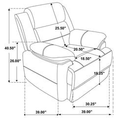 Ellington Upholstered Padded Arm Accent Chair Dark Brown - 508283