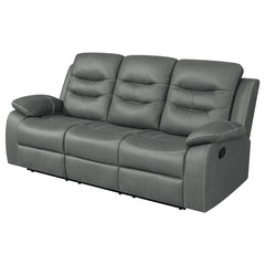 Nova Upholstered Padded Arm Reclining Sofa Dark Grey - 602531