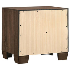 Brandon 2-drawer Nightstand Medium Warm Brown - 205322