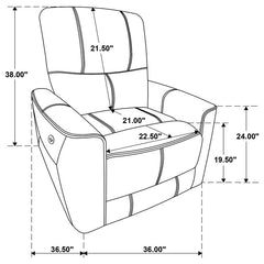 Greenfield 3-piece Power Reclining Sofa Set Ivory - 610261P-S3