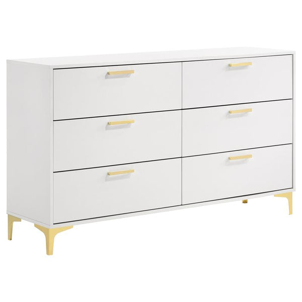 Kendall 6-drawer Dresser White - 224403