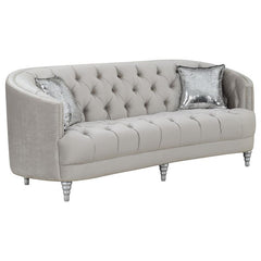 Avonlea 3-piece Upholstered Sloped Arm Sofa Set Grey Velvet - 508461-S3