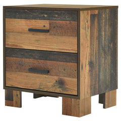 Sidney 2-drawer Nightstand Rustic Pine - 223142