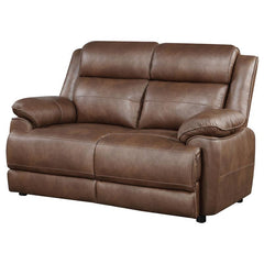 Ellington Upholstered Padded Arm Loveseat Dark Brown - 508282