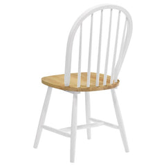 Taffee 5-piece Rectangular Windsor Dining Table Set White - 4147-S5