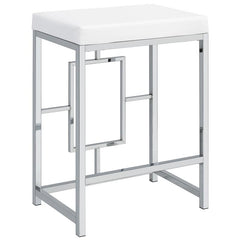 Jackson 5-piece Multipurpose Counter Height Table Set White and Chrome - 182715