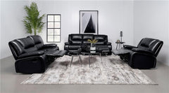 Camila Upholstered Glider Recliner Chair Black - 610246