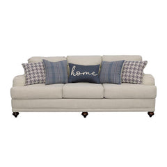 Glenn Upholstered English Arm Sofa Light Grey and Blue - 511091