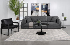 Sasha Upholstered Armless Chair Barely Black - 551681