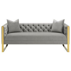 Eastbrook Velvet Upholstered Tufted Sofa Grey - 509111