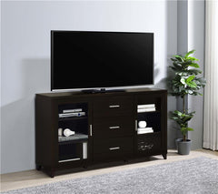 Lewes 2-door Engineered Wood 60" TV Stand Cappuccino - 700881