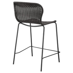 Mckinley Upholstered Counter Height Stools with Footrest (Set of 2) Brown and Sandy Black - 192039