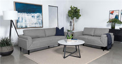 Rilynn 2-piece Upholstered Track Arm Sofa Set Grey - 509524-S2