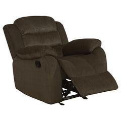 Rodman Upholstered Padded Arm Glider Recliner Olive Brown - 601883