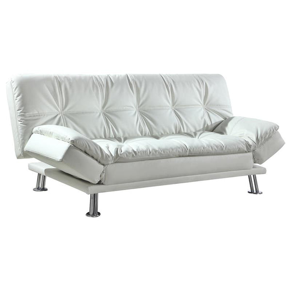 Dilleston Upholstered Tufted Convertible Sofa Bed White - 300291