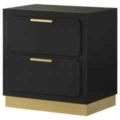Caraway 2-drawer Nightstand Black - 224782