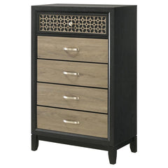Valencia 5-drawer Bedroom Chest Black - 223045