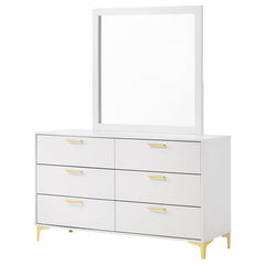 Kendall 6-drawer Dresser with Mirror White - 224403M
