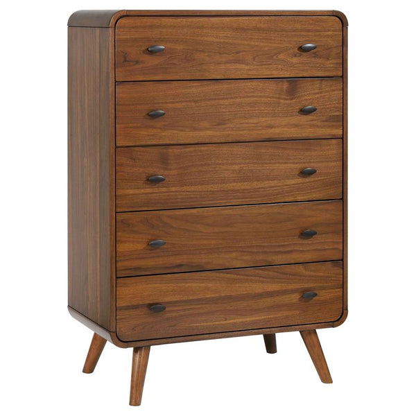 Robyn 5-drawer Chest Dark Walnut - 205135